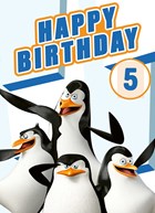 Penguins verjaardagskaart happy birthday